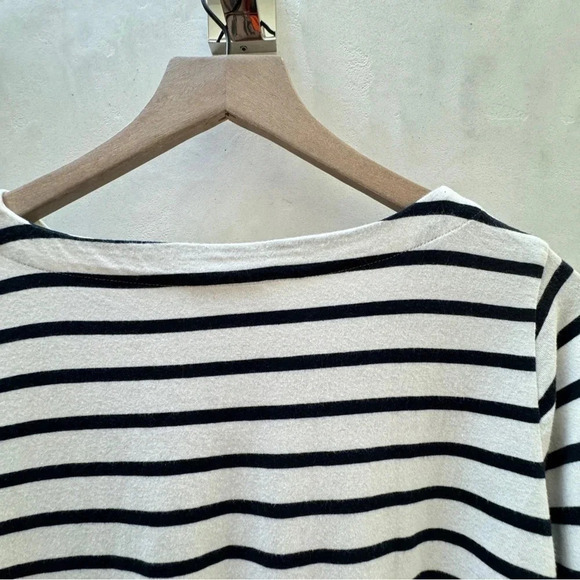 J. Jill || Women’s Modern Striped Boat Neck Long Sleeve Knit Shirt Small - Picture 5 of 12